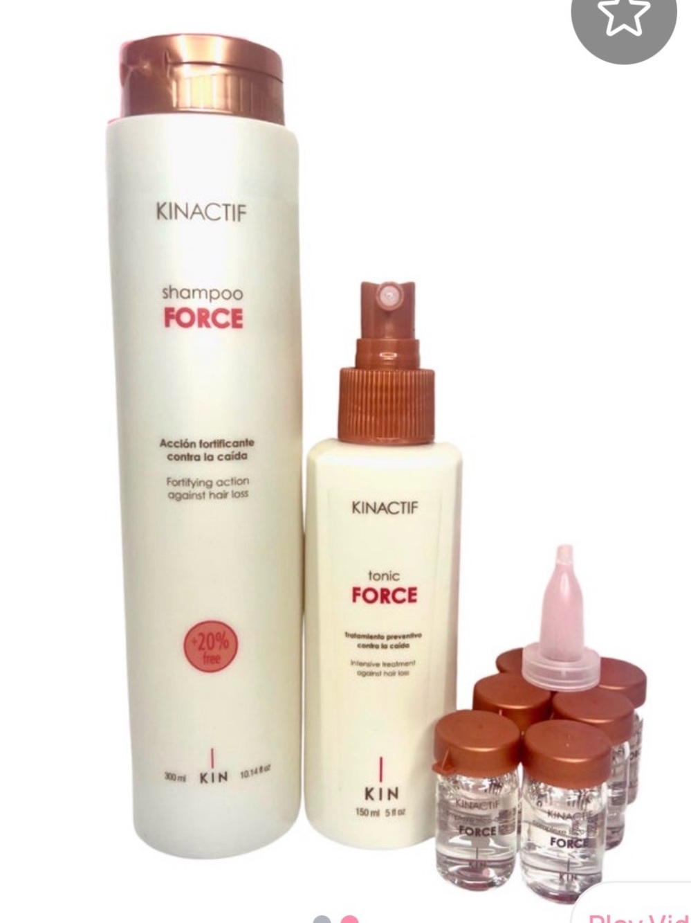 Force Shampoo & Tonic Set in Cream and Rose Gold